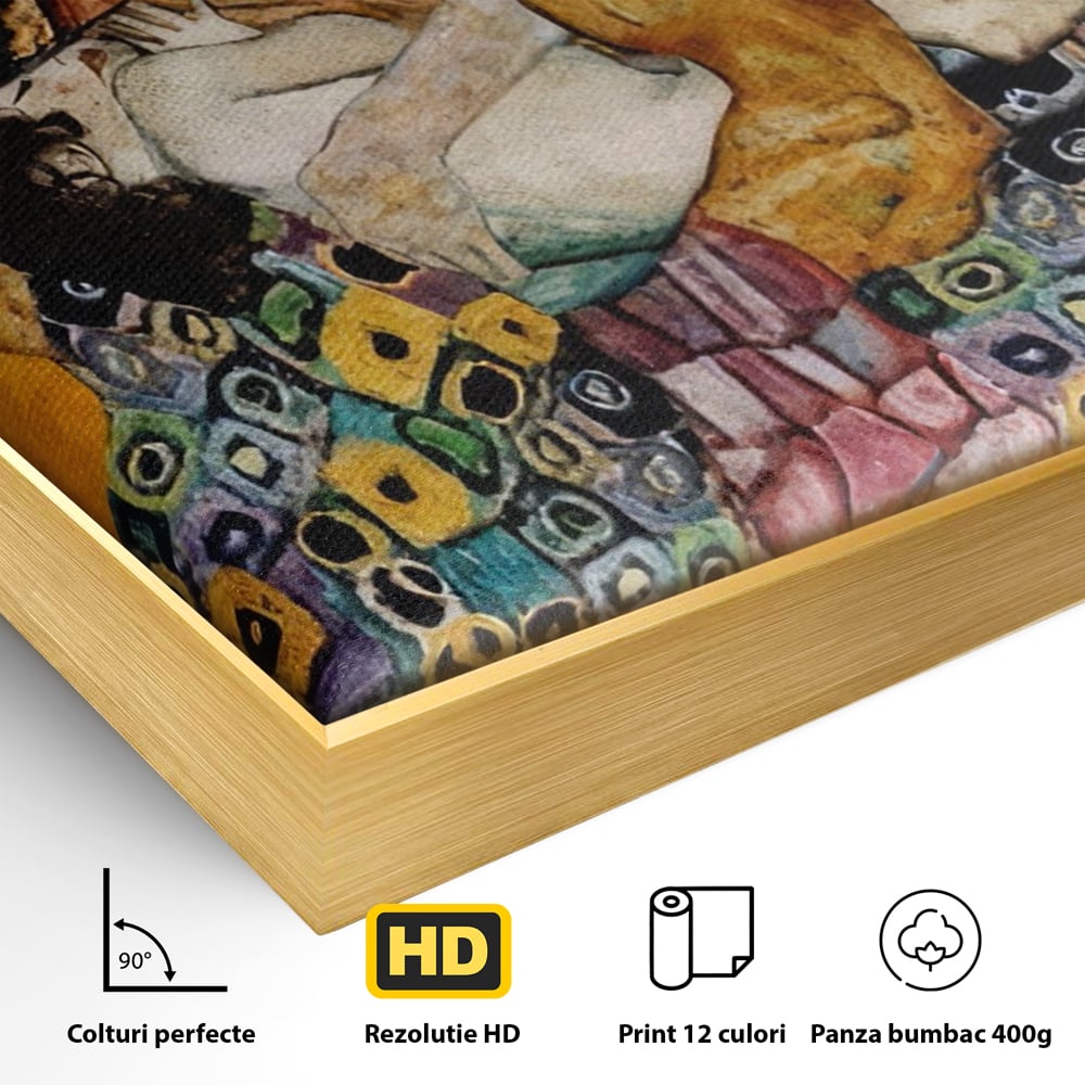 Tablou Canvas Premium LuxCanva® A1331, The Family ,  Galerie De Arta, Gustav Klimt, Familie, Pictor, Decorator, Studio, Culori Vibrante