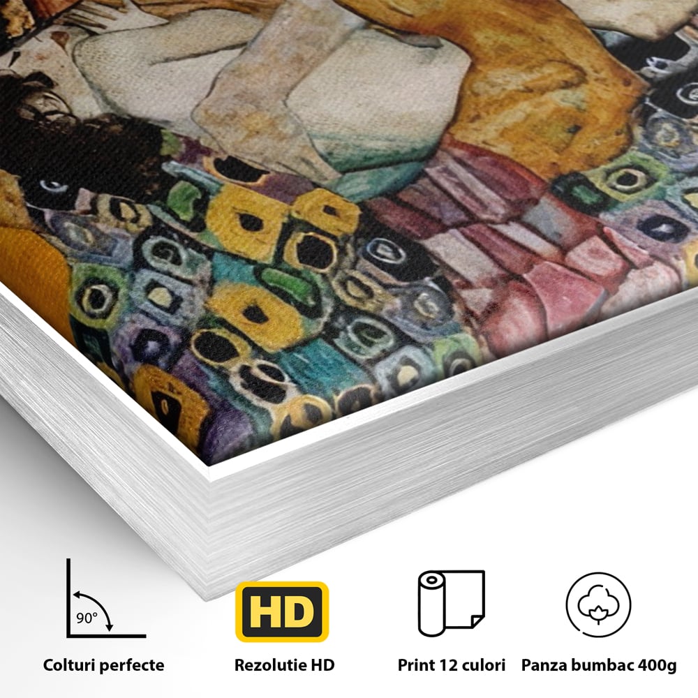 Tablou Canvas Premium LuxCanva® A1331, The Family ,  Galerie De Arta, Gustav Klimt, Familie, Pictor, Decorator, Studio, Culori Vibrante