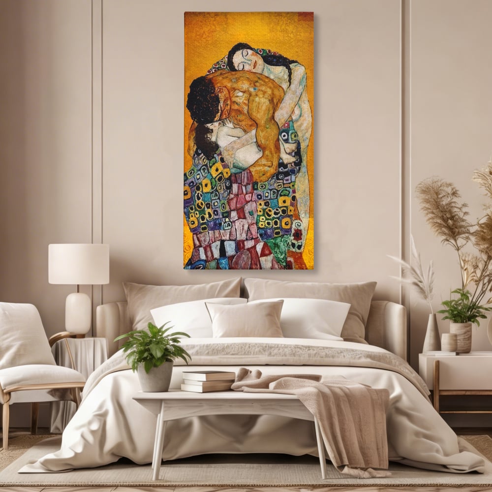 Tablou Canvas Premium LuxCanva® A1331, The Family ,  Galerie De Arta, Gustav Klimt, Familie, Pictor, Decorator, Studio, Culori Vibrante