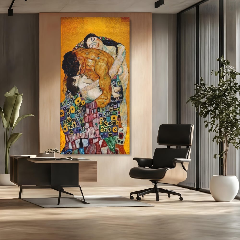 Tablou Canvas Premium LuxCanva® A1331, The Family ,  Galerie De Arta, Gustav Klimt, Familie, Pictor, Decorator, Studio, Culori Vibrante