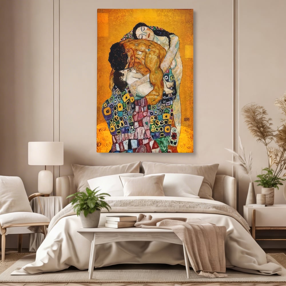 Tablou Canvas Premium LuxCanva® A1331, The Family ,  Galerie De Arta, Gustav Klimt, Familie, Pictor, Decorator, Studio, Culori Vibrante