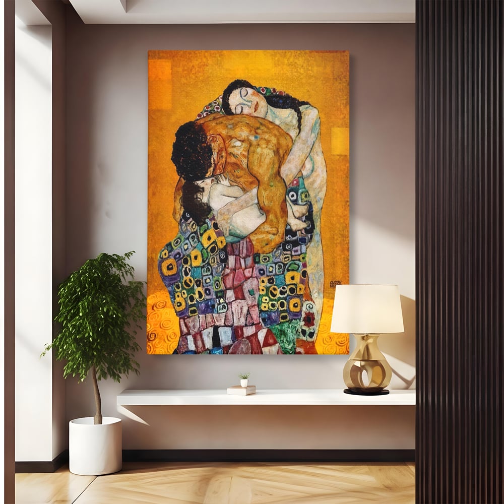 Tablou Canvas Premium LuxCanva® A1331, The Family ,  Galerie De Arta, Gustav Klimt, Familie, Pictor, Decorator, Studio, Culori Vibrante