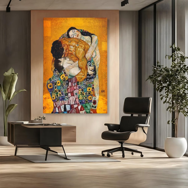 Tablou Canvas Premium LuxCanva® A1331, The Family ,  Galerie De Arta, Gustav Klimt, Familie, Pictor, Decorator, Studio, Culori Vibrante
