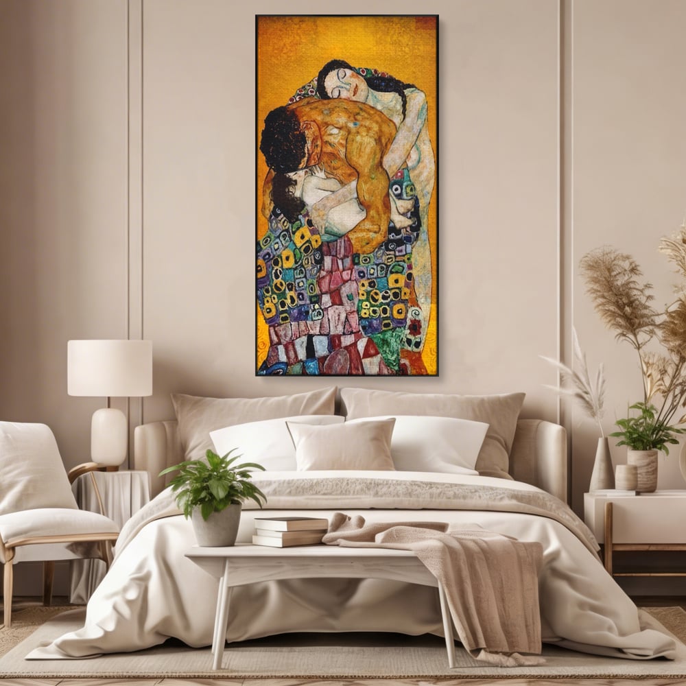 Tablou Canvas Premium LuxCanva® A1331, The Family ,  Galerie De Arta, Gustav Klimt, Familie, Pictor, Decorator, Studio, Culori Vibrante