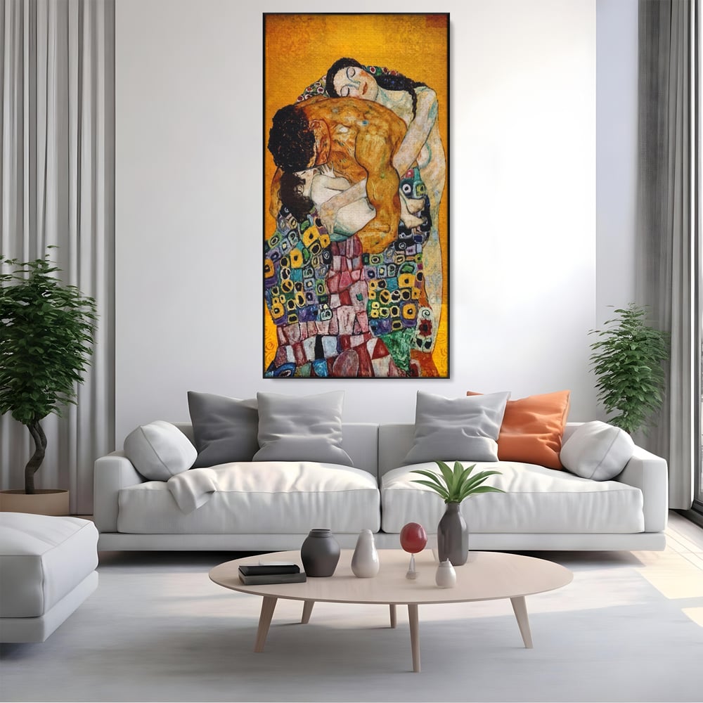 Tablou Canvas Premium LuxCanva® A1331, The Family ,  Galerie De Arta, Gustav Klimt, Familie, Pictor, Decorator, Studio, Culori Vibrante