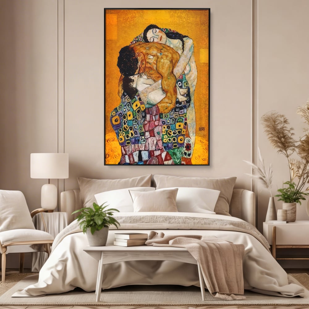 Tablou Canvas Premium LuxCanva® A1331, The Family ,  Galerie De Arta, Gustav Klimt, Familie, Pictor, Decorator, Studio, Culori Vibrante
