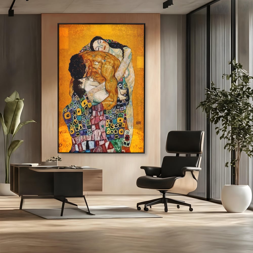 Tablou Canvas Premium LuxCanva® A1331, The Family ,  Galerie De Arta, Gustav Klimt, Familie, Pictor, Decorator, Studio, Culori Vibrante