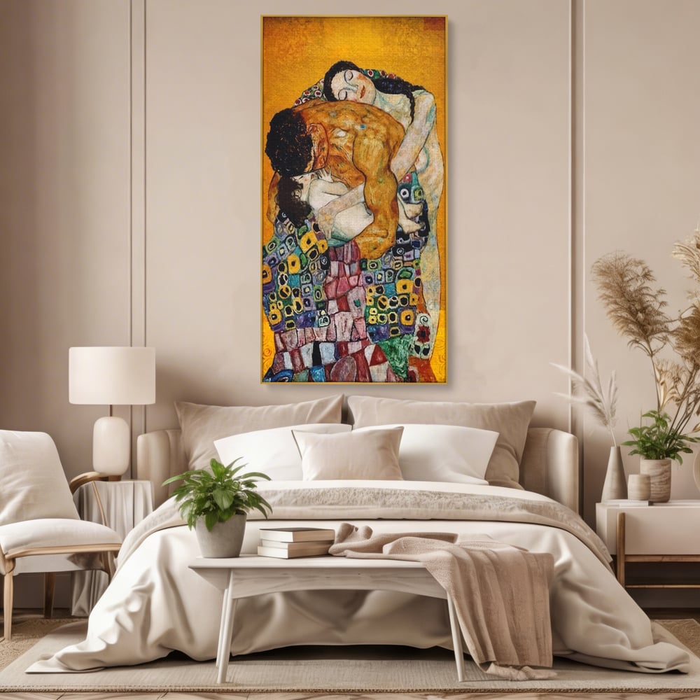 Tablou Canvas Premium LuxCanva® A1331, The Family ,  Galerie De Arta, Gustav Klimt, Familie, Pictor, Decorator, Studio, Culori Vibrante
