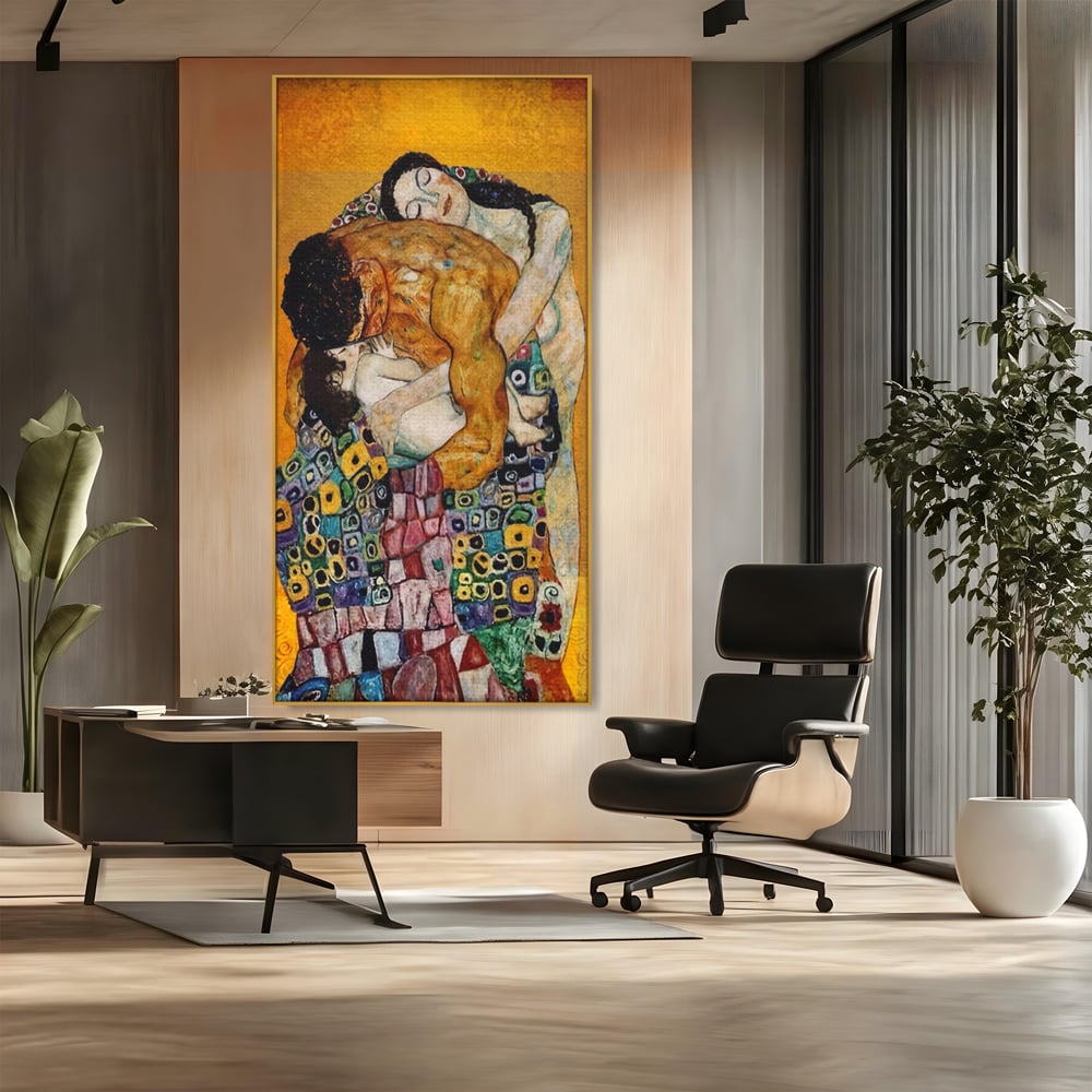 Tablou Canvas Premium LuxCanva® A1331, The Family ,  Galerie De Arta, Gustav Klimt, Familie, Pictor, Decorator, Studio, Culori Vibrante