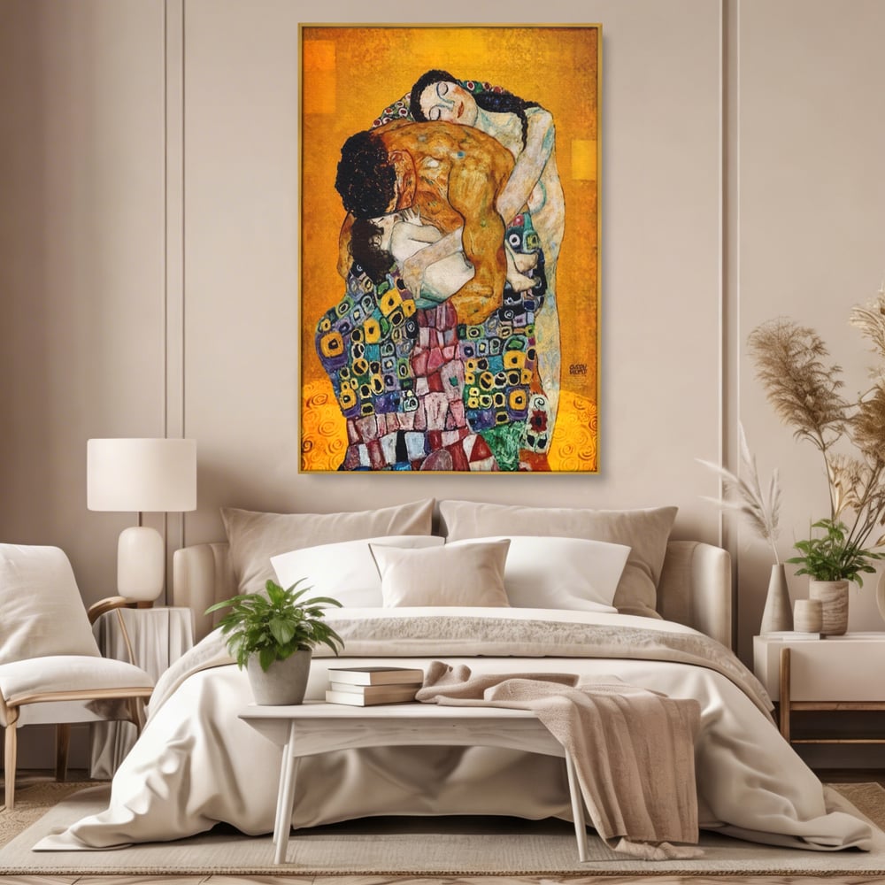 Tablou Canvas Premium LuxCanva® A1331, The Family ,  Galerie De Arta, Gustav Klimt, Familie, Pictor, Decorator, Studio, Culori Vibrante