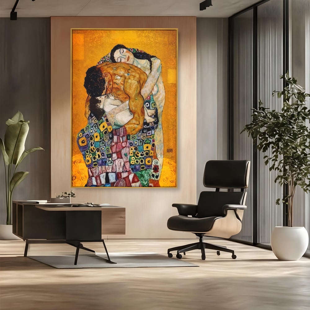 Tablou Canvas Premium LuxCanva® A1331, The Family ,  Galerie De Arta, Gustav Klimt, Familie, Pictor, Decorator, Studio, Culori Vibrante