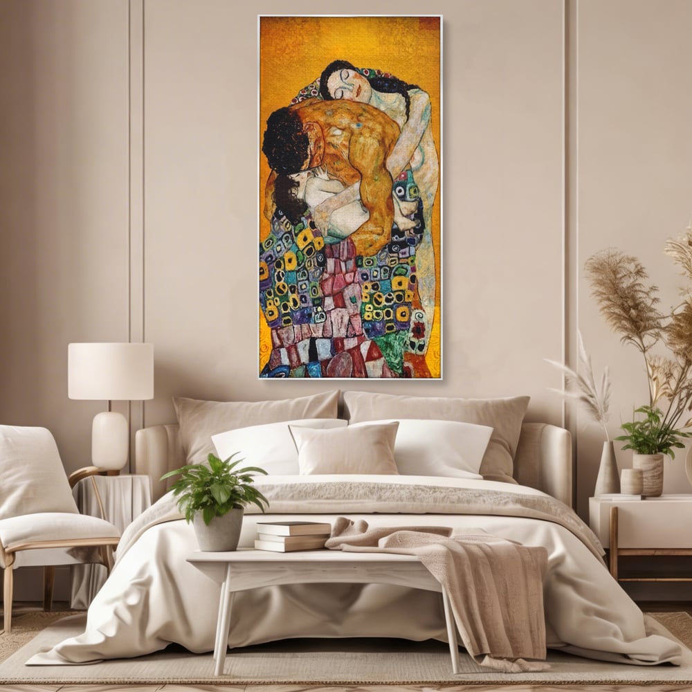Tablou Canvas Premium LuxCanva® A1331, The Family ,  Galerie De Arta, Gustav Klimt, Familie, Pictor, Decorator, Studio, Culori Vibrante