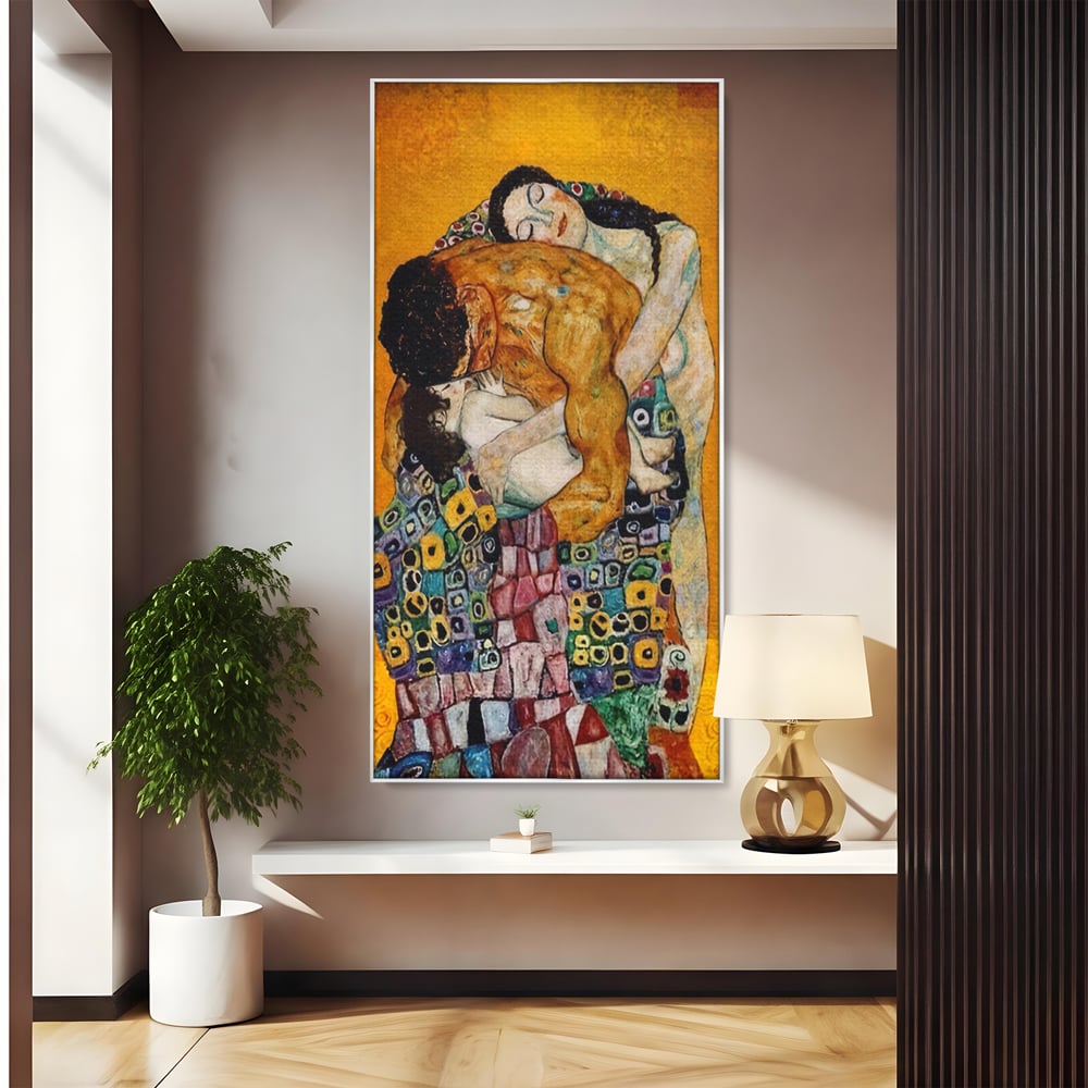 Tablou Canvas Premium LuxCanva® A1331, The Family ,  Galerie De Arta, Gustav Klimt, Familie, Pictor, Decorator, Studio, Culori Vibrante