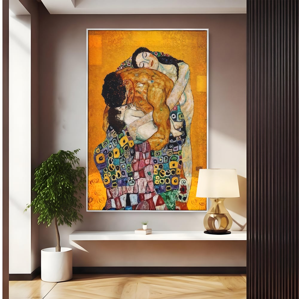 Tablou Canvas Premium LuxCanva® A1331, The Family ,  Galerie De Arta, Gustav Klimt, Familie, Pictor, Decorator, Studio, Culori Vibrante
