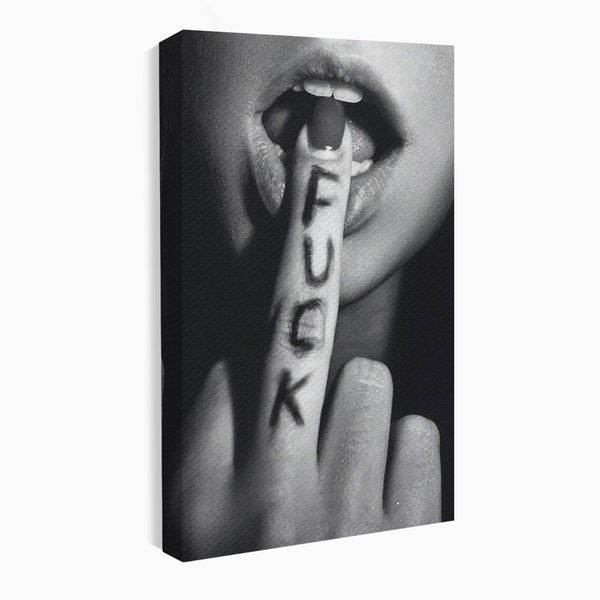 Tablou Canvas Premium LuxCanva® A1336, Lips Black And White , Studio, Buze, Sexy Lips, Senzual, Femeie, Dormitor, Culori Vibrante
