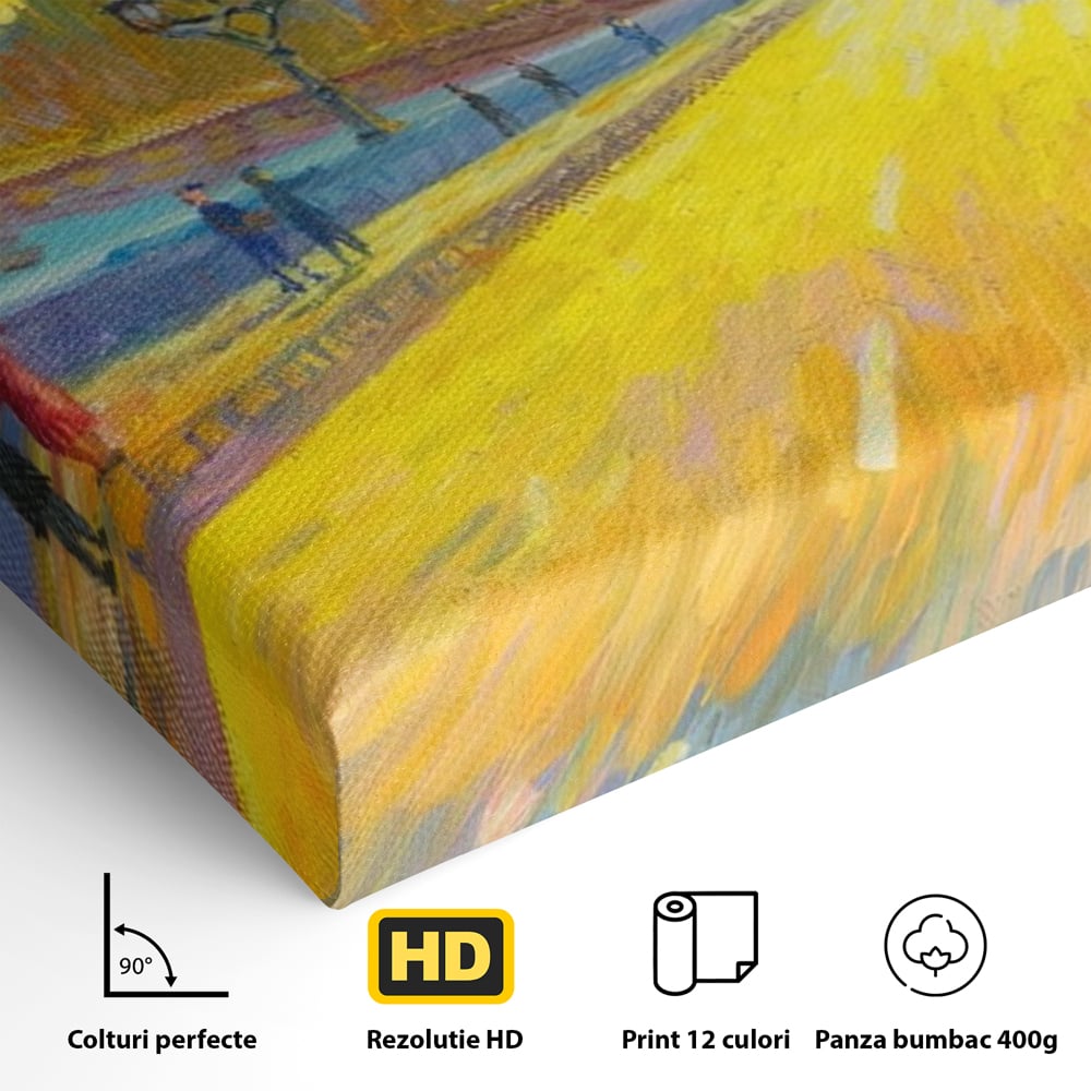 Tablou Canvas Premium LuxCanva® A1337, London Street , Studio, Londra, Oameni, Pod, Plimbare, Relaxare, Dormitor, Culori Vibrante