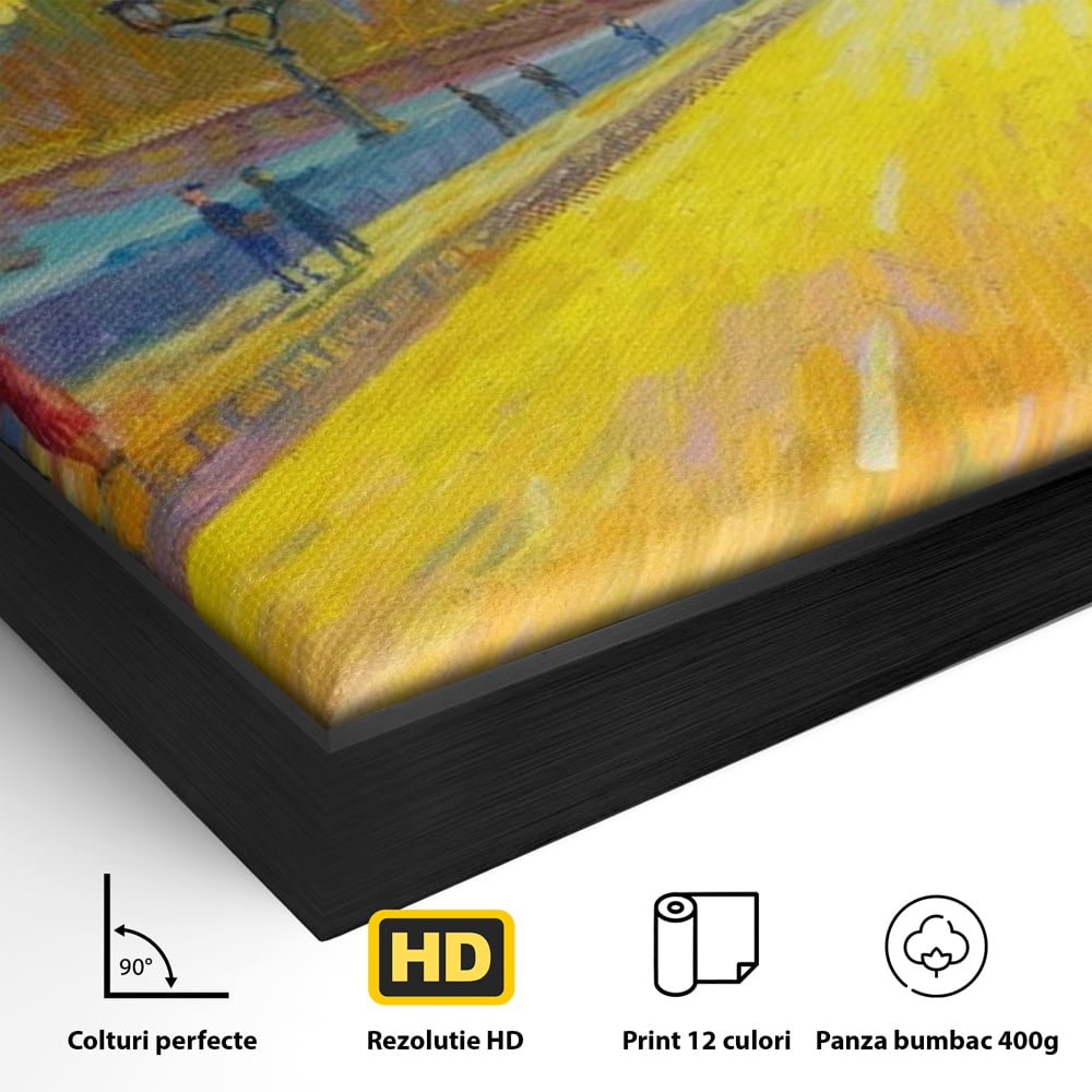 Tablou Canvas Premium LuxCanva® A1337, London Street , Studio, Londra, Oameni, Pod, Plimbare, Relaxare, Dormitor, Culori Vibrante
