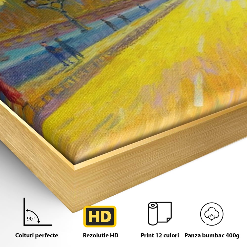 Tablou Canvas Premium LuxCanva® A1337, London Street , Studio, Londra, Oameni, Pod, Plimbare, Relaxare, Dormitor, Culori Vibrante