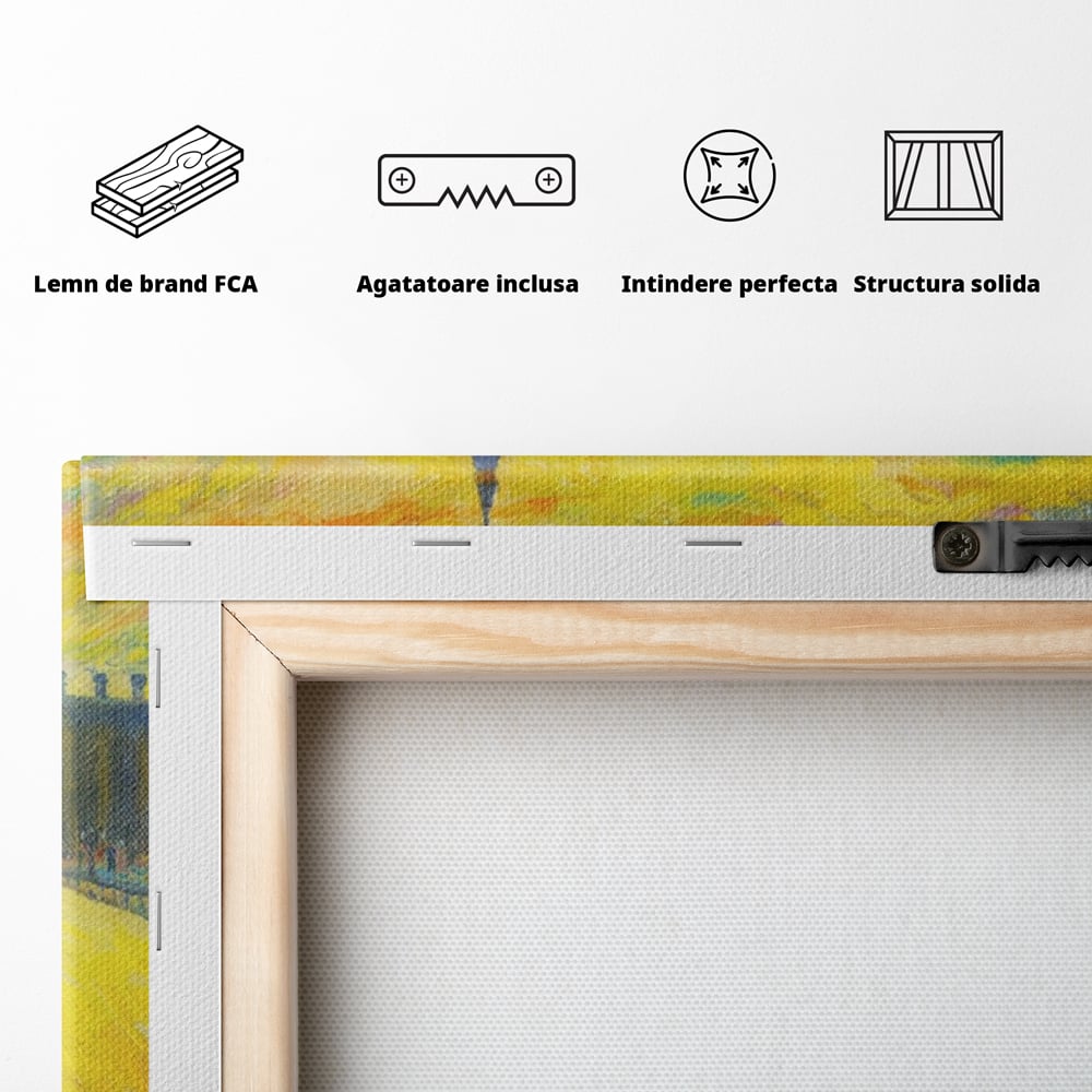 Tablou Canvas Premium LuxCanva® A1337, London Street , Studio, Londra, Oameni, Pod, Plimbare, Relaxare, Dormitor, Culori Vibrante