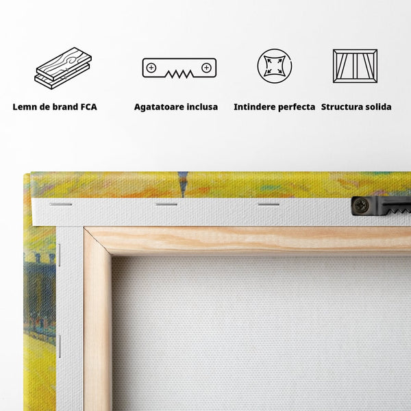 Tablou Canvas Premium LuxCanva® A1337, London Street , Studio, Londra, Oameni, Pod, Plimbare, Relaxare, Dormitor, Culori Vibrante