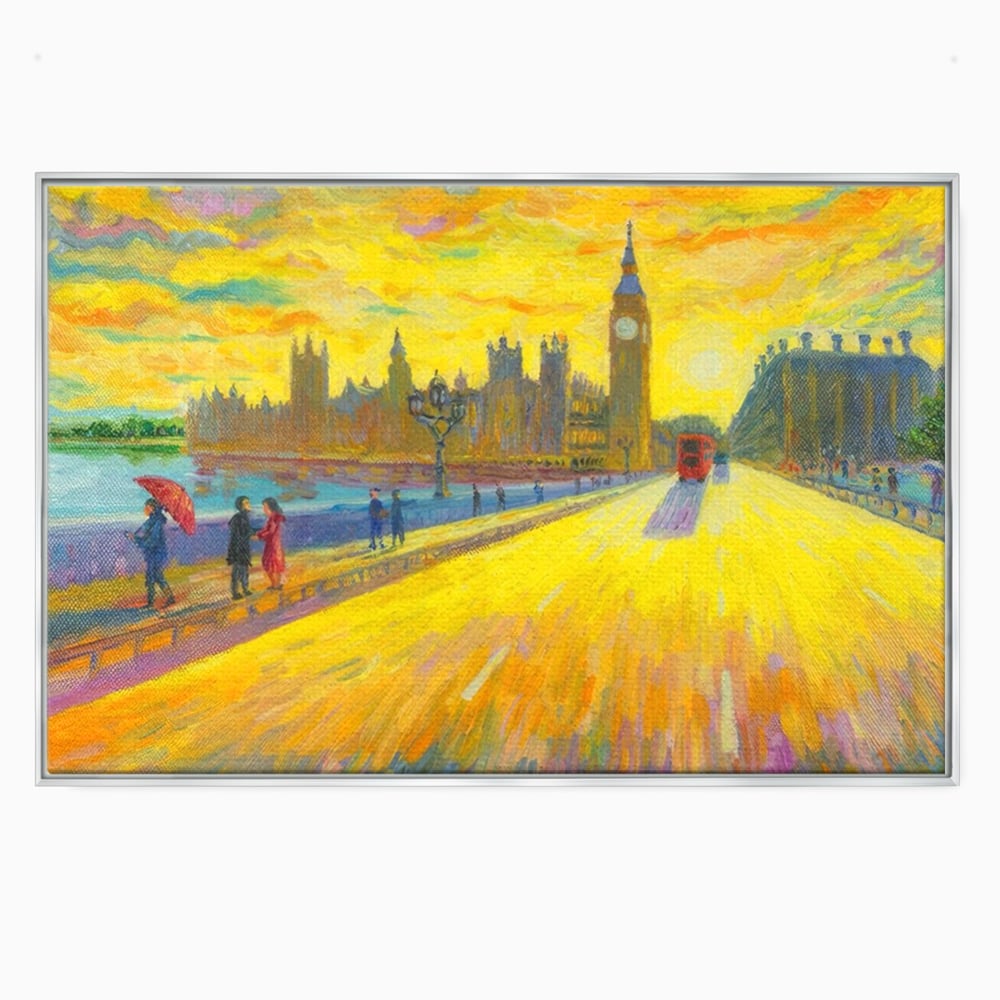 Tablou Canvas Premium LuxCanva® A1337, London Street , Studio, Londra, Oameni, Pod, Plimbare, Relaxare, Dormitor, Culori Vibrante