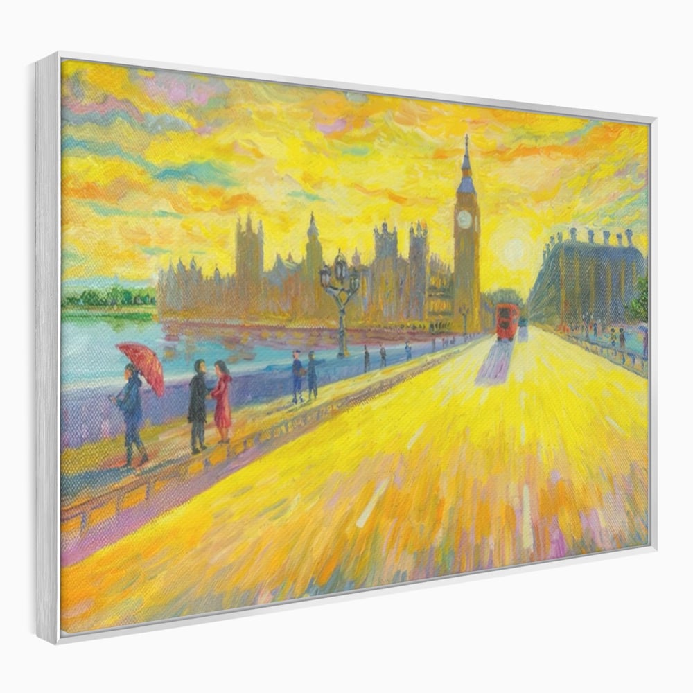 Tablou Canvas Premium LuxCanva® A1337, London Street , Studio, Londra, Oameni, Pod, Plimbare, Relaxare, Dormitor, Culori Vibrante