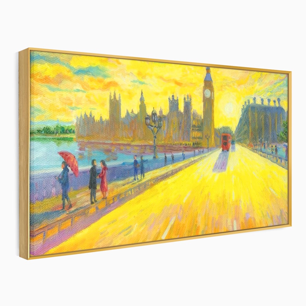 Tablou Canvas Premium LuxCanva® A1337, London Street , Studio, Londra, Oameni, Pod, Plimbare, Relaxare, Dormitor, Culori Vibrante
