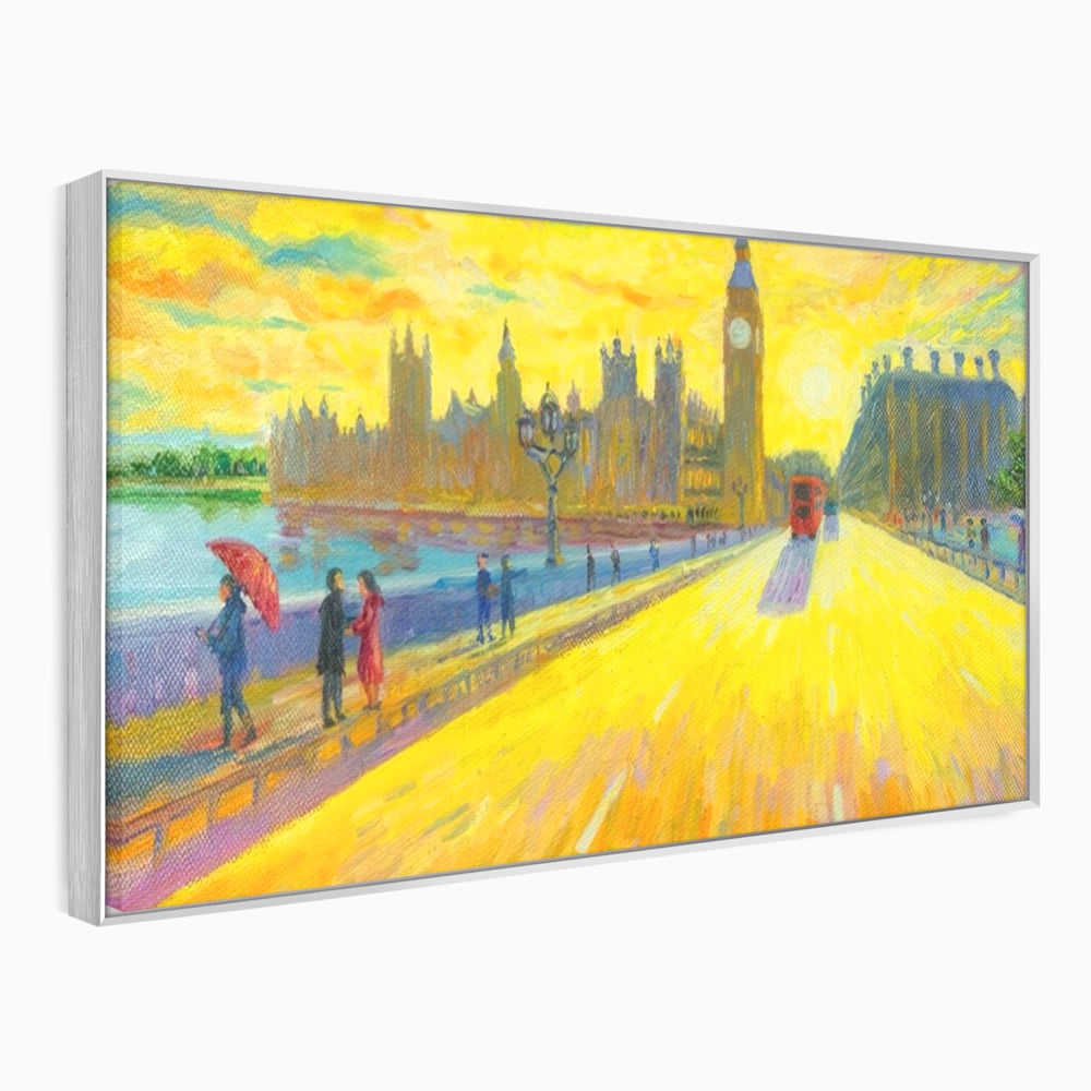 Tablou Canvas Premium LuxCanva® A1337, London Street , Studio, Londra, Oameni, Pod, Plimbare, Relaxare, Dormitor, Culori Vibrante