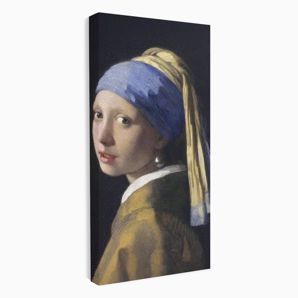 Leinwandbilder Premium LuxCanva® A1338, Mädchen mit Perlenohrring, Kunstgalerie, Mädchen mit Turban, Johannes Vermeer, Gemälde, Atelier, leuchtende Farben