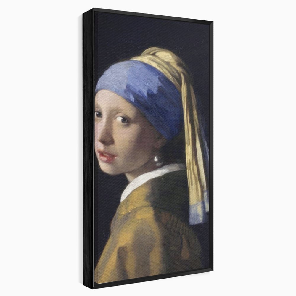 Leinwandbilder Premium LuxCanva® A1338, Mädchen mit Perlenohrring, Kunstgalerie, Mädchen mit Turban, Johannes Vermeer, Gemälde, Atelier, leuchtende Farben