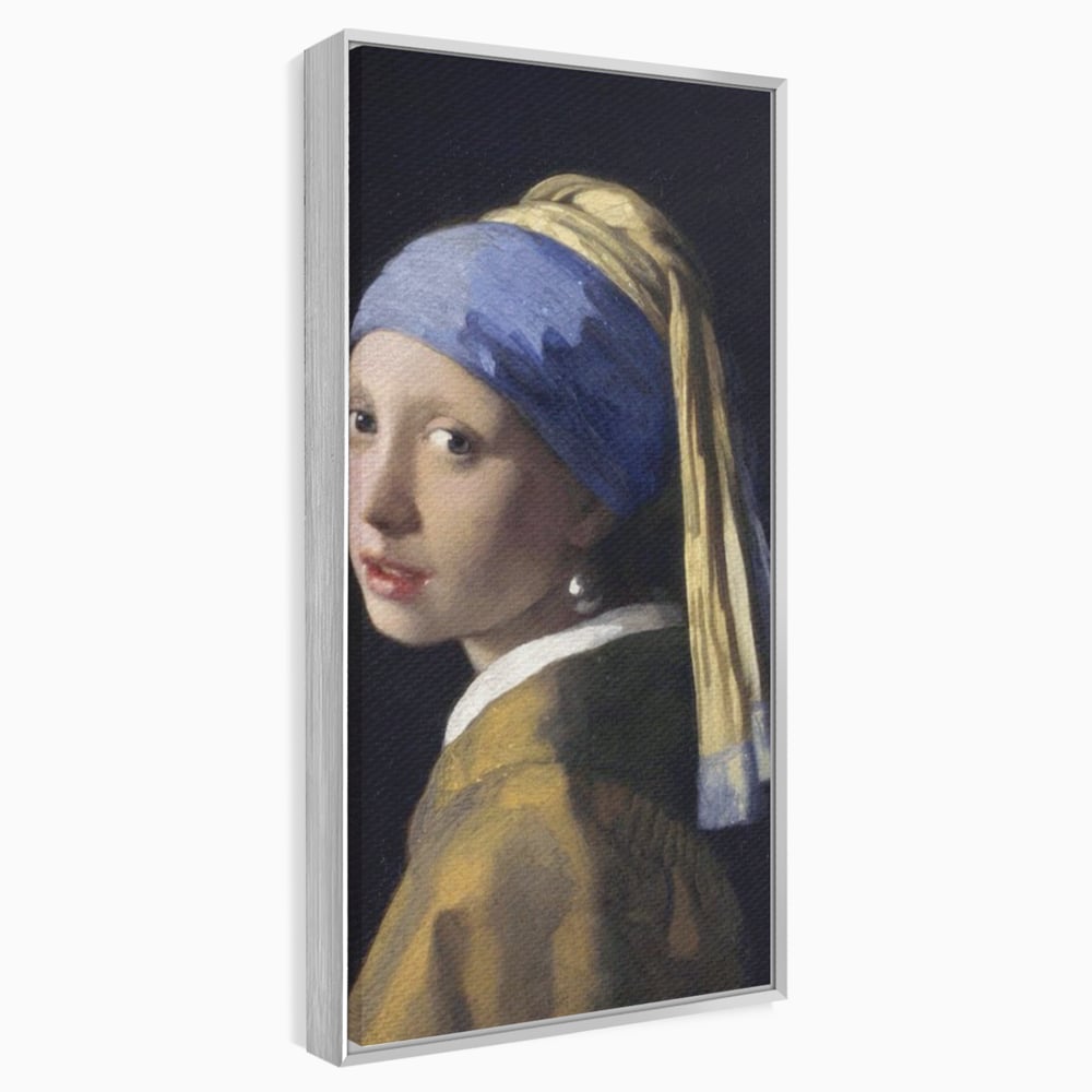 Leinwandbilder Premium LuxCanva® A1338, Mädchen mit Perlenohrring, Kunstgalerie, Mädchen mit Turban, Johannes Vermeer, Gemälde, Atelier, leuchtende Farben