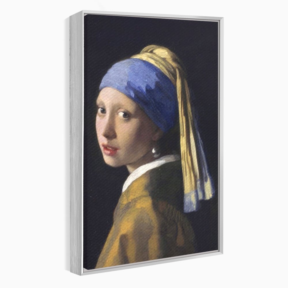 Leinwandbilder Premium LuxCanva® A1338, Mädchen mit Perlenohrring, Kunstgalerie, Mädchen mit Turban, Johannes Vermeer, Gemälde, Atelier, leuchtende Farben