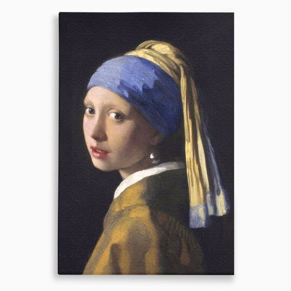 Leinwandbilder Premium LuxCanva® A1338, Mädchen mit Perlenohrring, Kunstgalerie, Mädchen mit Turban, Johannes Vermeer, Gemälde, Atelier, leuchtende Farben