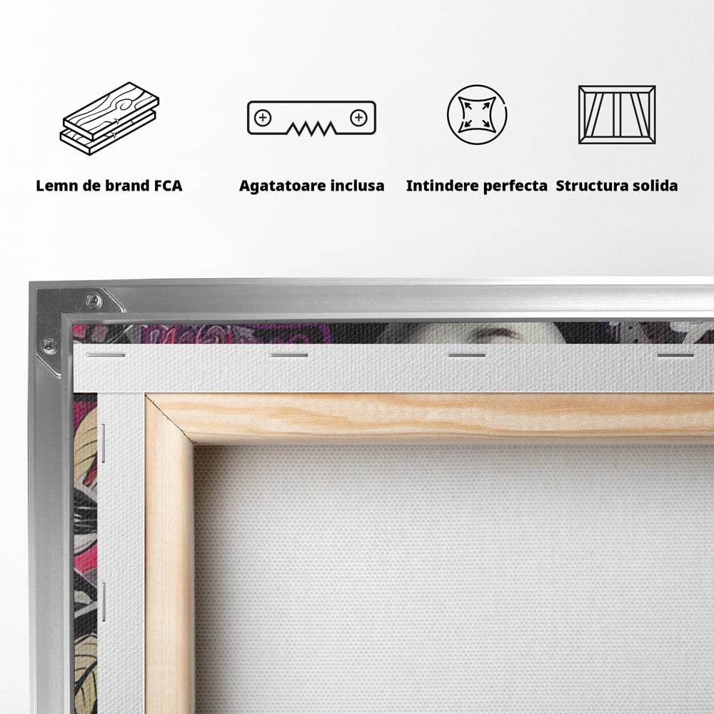 Tablou Canvas Premium LuxCanva® A1339, Mona Lisa Graffiti ,  Living, Abstract, Colorat, Drink Colca-Cola, Studio, Culori Vibrante