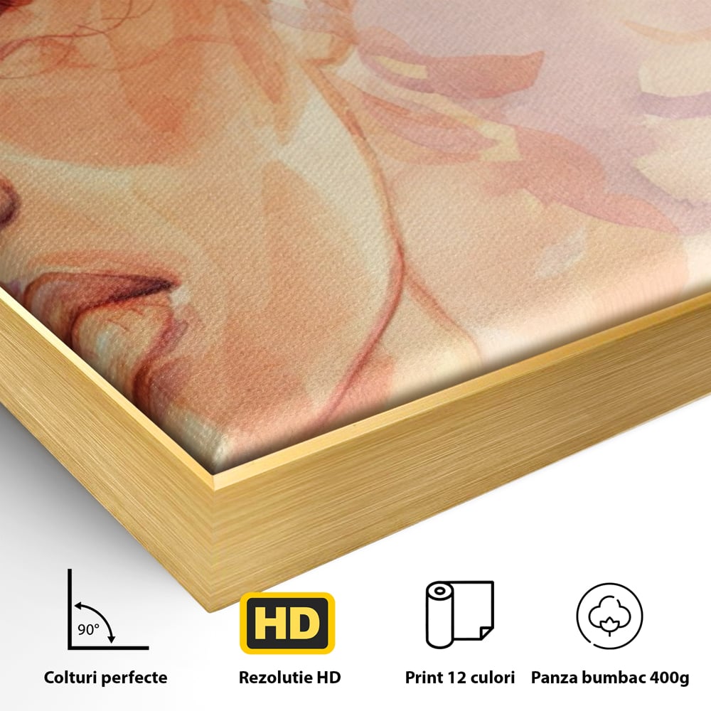 Tablou Canvas Premium LuxCanva® A1341, Woman Face , Living, Frumusete, Baby Doll, Buze, Culori Vibrante