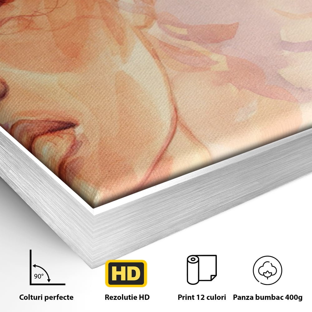 Tablou Canvas Premium LuxCanva® A1341, Woman Face , Living, Frumusete, Baby Doll, Buze, Culori Vibrante