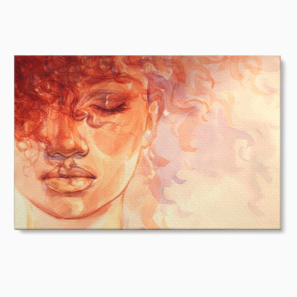 Tablou Canvas Premium LuxCanva® A1341, Woman Face , Living, Frumusete, Baby Doll, Buze, Culori Vibrante