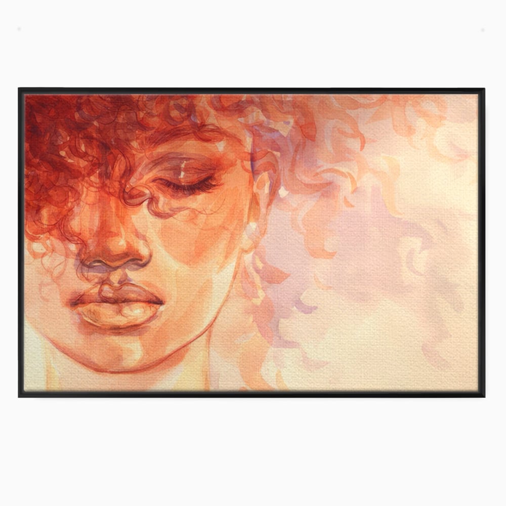 Tablou Canvas Premium LuxCanva® A1341, Woman Face , Living, Frumusete, Baby Doll, Buze, Culori Vibrante