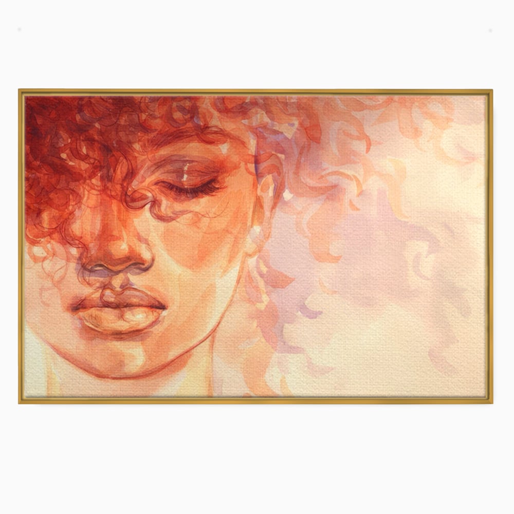 Tablou Canvas Premium LuxCanva® A1341, Woman Face , Living, Frumusete, Baby Doll, Buze, Culori Vibrante