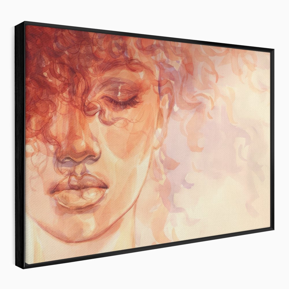 Tablou Canvas Premium LuxCanva® A1341, Woman Face , Living, Frumusete, Baby Doll, Buze, Culori Vibrante