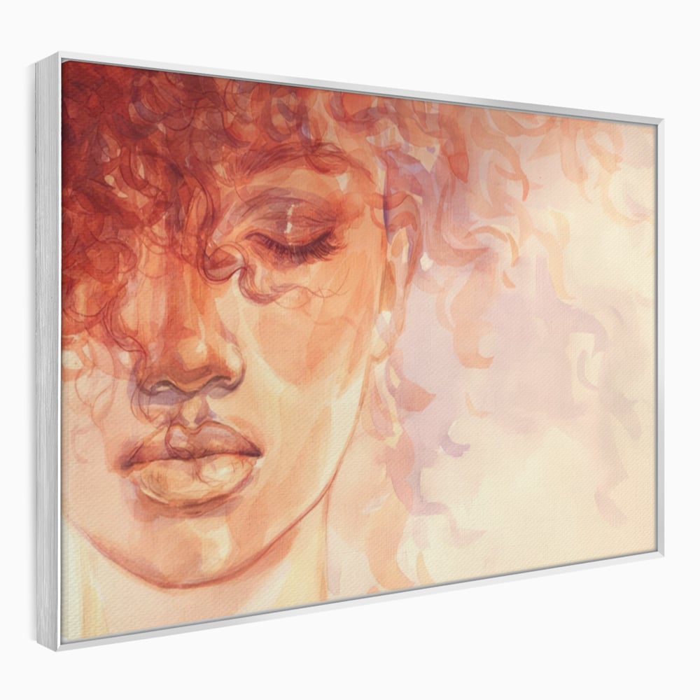 Tablou Canvas Premium LuxCanva® A1341, Woman Face , Living, Frumusete, Baby Doll, Buze, Culori Vibrante