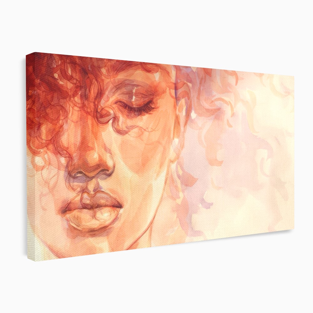 Tablou Canvas Premium LuxCanva® A1341, Woman Face , Living, Frumusete, Baby Doll, Buze, Culori Vibrante