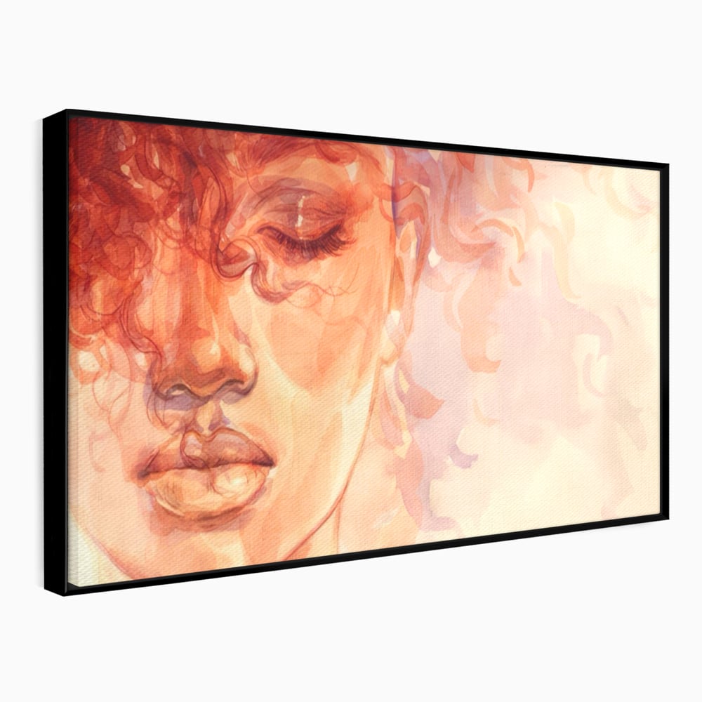 Tablou Canvas Premium LuxCanva® A1341, Woman Face , Living, Frumusete, Baby Doll, Buze, Culori Vibrante