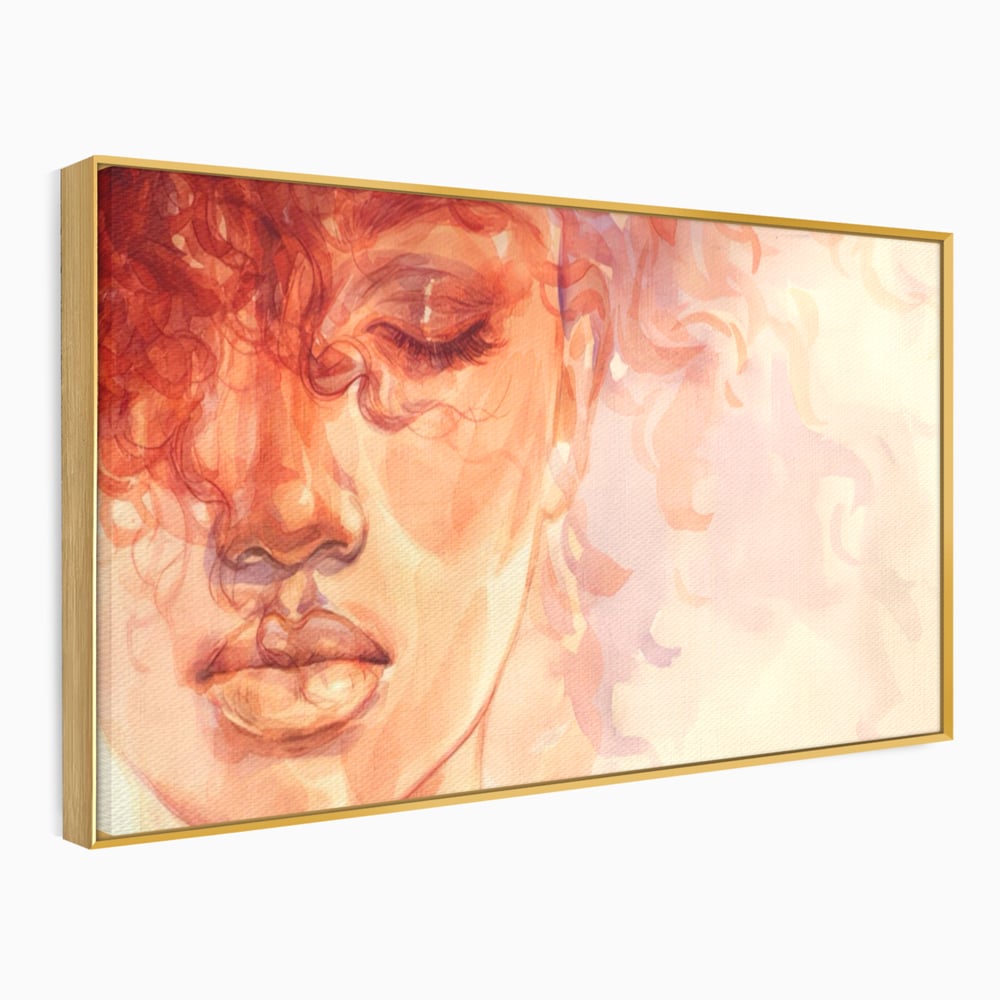 Tablou Canvas Premium LuxCanva® A1341, Woman Face , Living, Frumusete, Baby Doll, Buze, Culori Vibrante