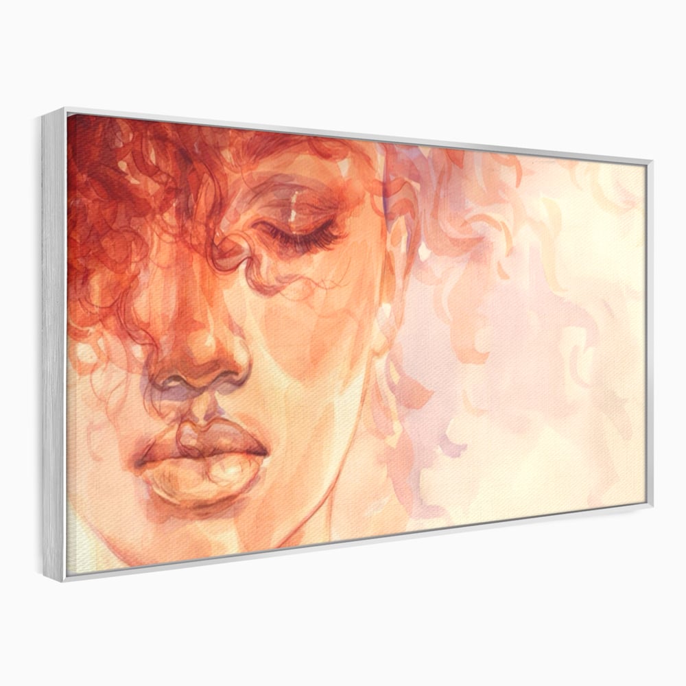 Tablou Canvas Premium LuxCanva® A1341, Woman Face , Living, Frumusete, Baby Doll, Buze, Culori Vibrante