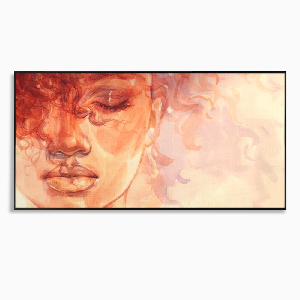 Tablou Canvas Premium LuxCanva® A1341, Woman Face , Living, Frumusete, Baby Doll, Buze, Culori Vibrante