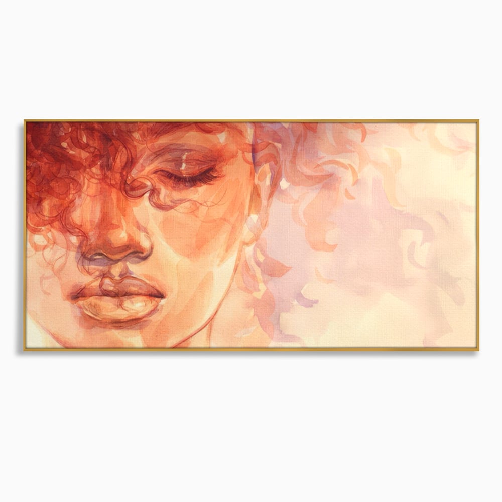 Tablou Canvas Premium LuxCanva® A1341, Woman Face , Living, Frumusete, Baby Doll, Buze, Culori Vibrante