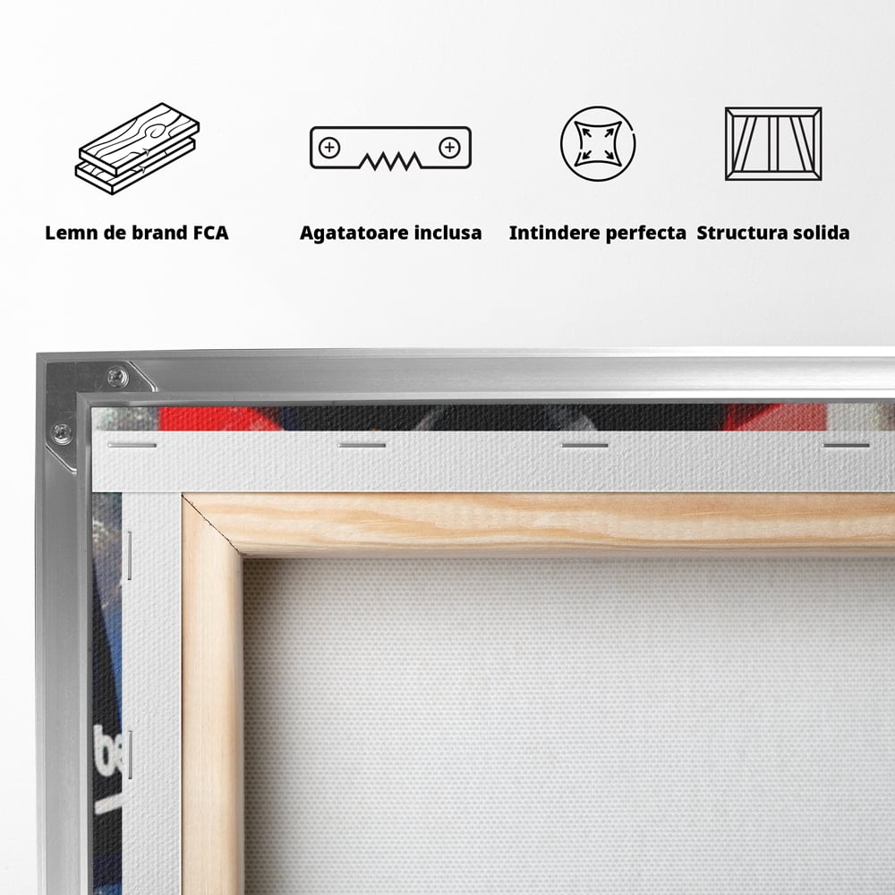 Leinwand Wandkunst Leinwand Wandkunst Premium LuxCanva® A1343, Messi Nr.10 , Wohnen, Fußballer, Ballon d'Or, Sportler, Spielzimmer, Lebendige Farben