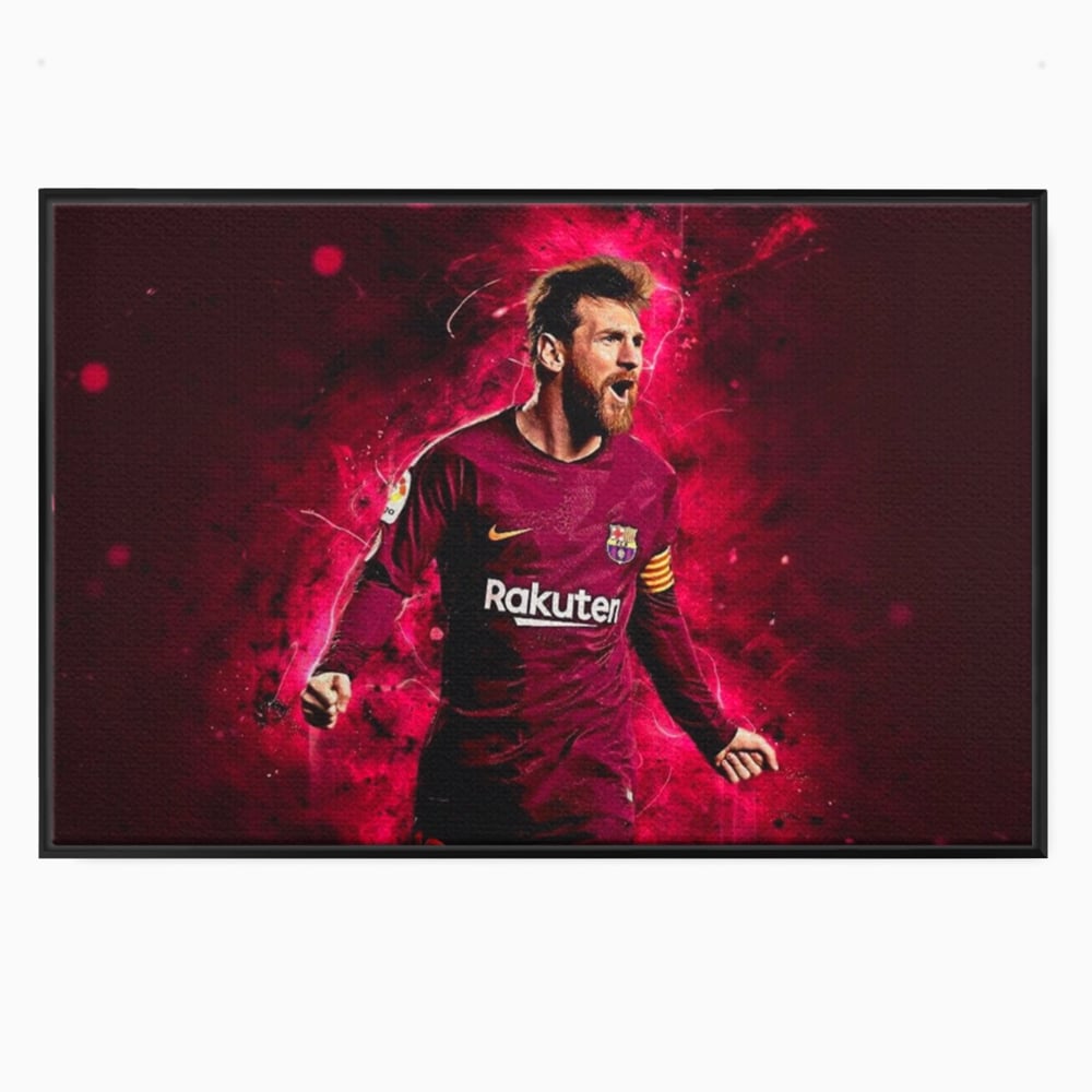 Leinwand-Wandbilder Leinwand-Wandbilder Premium LuxCanva® A1344, Lionel Messi , Bar, Legende, Goldener Ball, Sportler, Spielzimmer, Kräftige Farben
