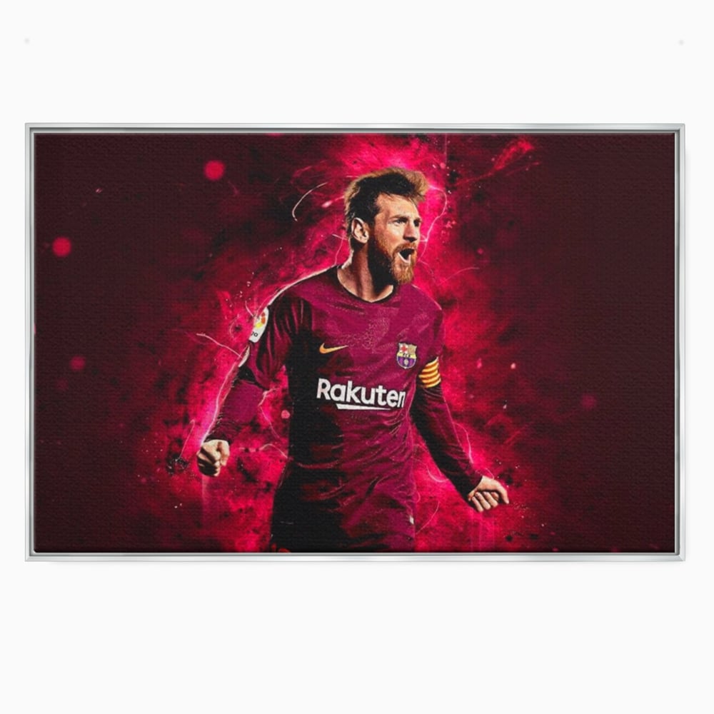 Leinwand-Wandbilder Leinwand-Wandbilder Premium LuxCanva® A1344, Lionel Messi , Bar, Legende, Goldener Ball, Sportler, Spielzimmer, Kräftige Farben